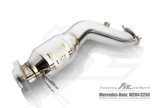Fi Exhaust Mercedes-Benz C180/C200/C250 Front Pipe + Mid Y-Pipe + Valvetronic Mufflers + Quad Tips 5