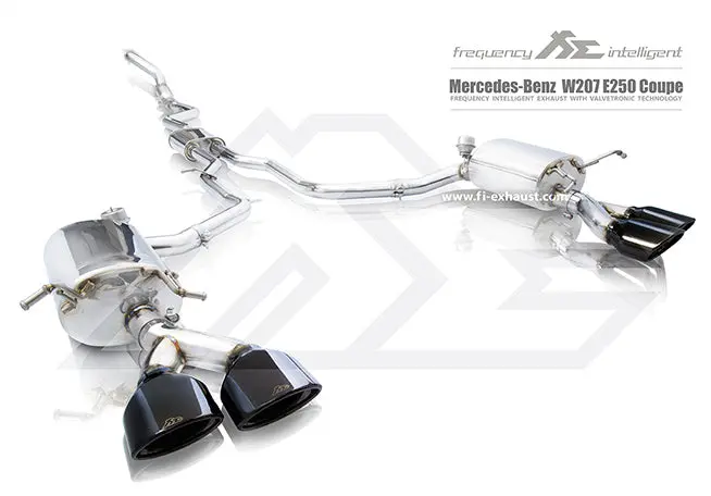 Fi Exhaust Mercedes-Benz E250 Coupe Front Pipe + Mid Y Pipe + Valvetronic Mufflers + Quad Tips 1