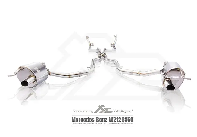 Fi Exhaust Mercedes-Benz E350 Mid X Pipe + Valvetronic Mufflers 1