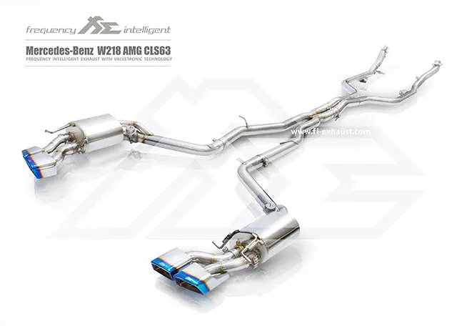 Fi Exhaust Mercedes-Benz Cls63 Amg Mid X Pipe + Valvetronic Mufflers + Quad Tips 1
