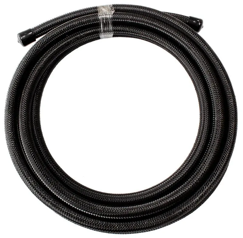 Af200-03-6Mblk Ptfe-Lined Black Stainless Braided -3An Hose 1