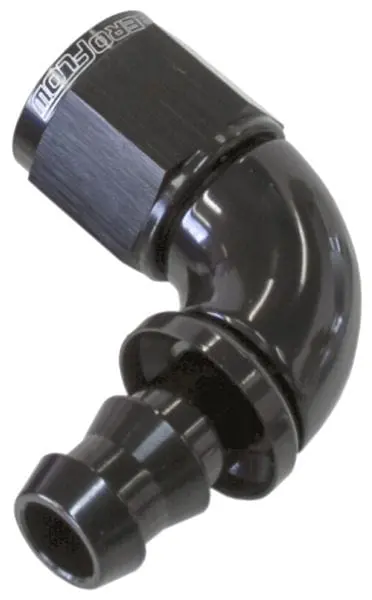 Earl'S 510 Series -10An Black Push-Lock 90° Tight-Bend Hose End 1