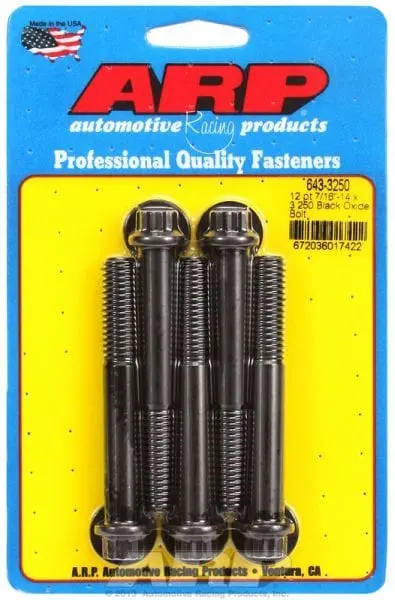 Ar643-3250 Five-Piece 12-Point Black Oxide Bolt Kit 1