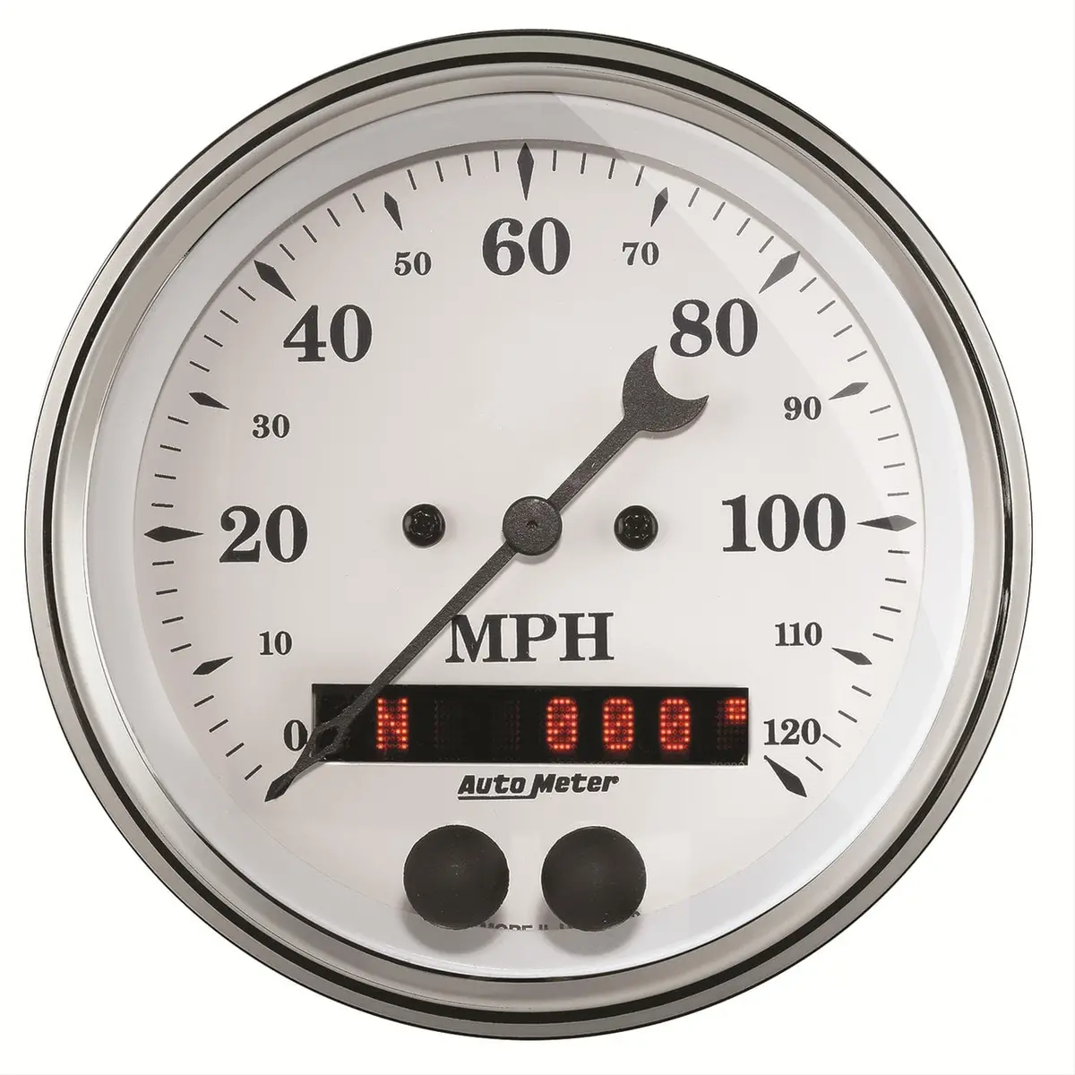 Autometer Old Tyme White Gps Speedometer – Retro-Style Digital Instrument (1649) 1