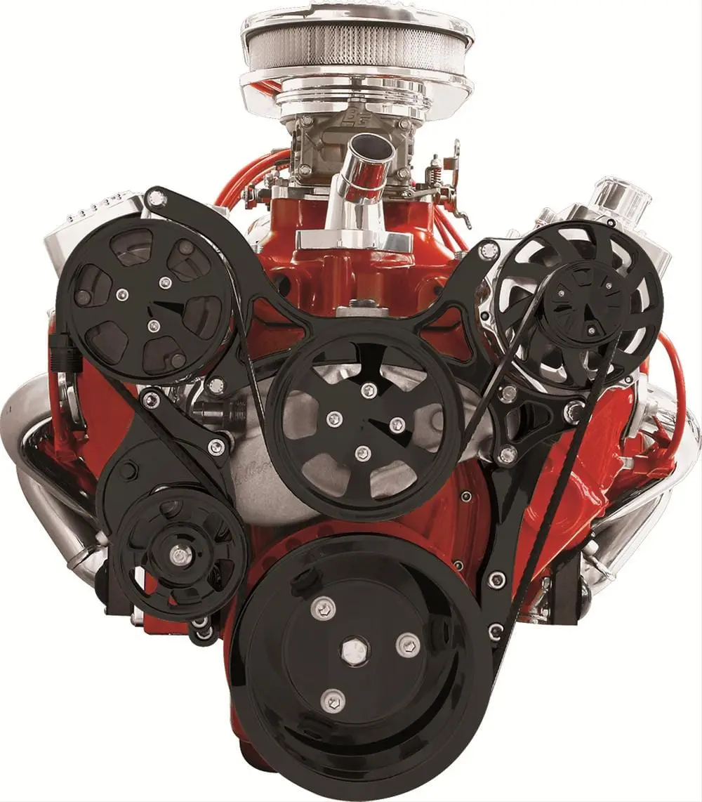 Billet Specialties Tru Trac Serpentine Drive Kit With A/C – Black Finish Blk13120 1