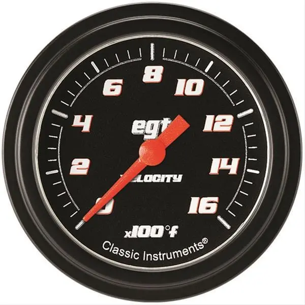 Classic Instruments Velocity Series Black Dial Fuel Level Gauge Vs398Bblf 1