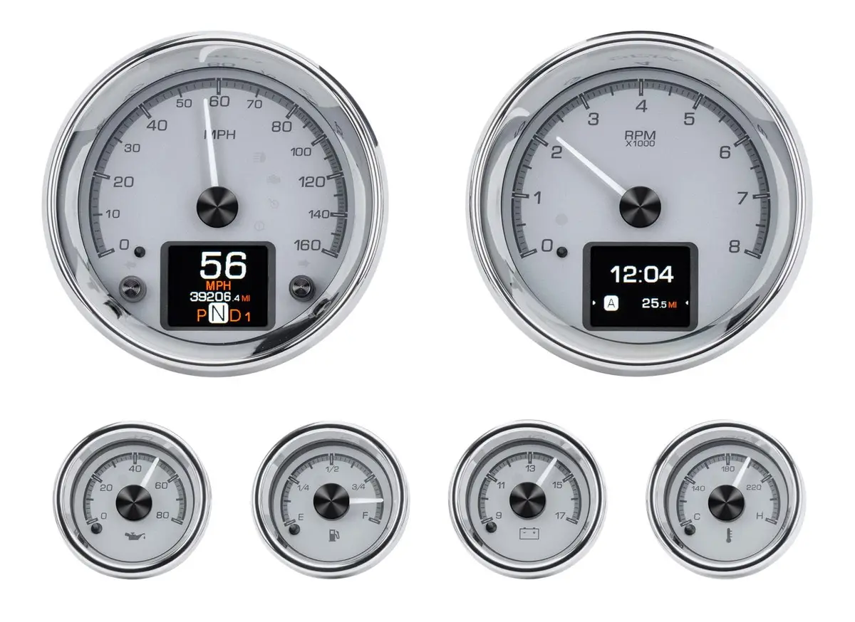Dakota Digital Hdx-2024-S Universal Round Analog Gauge Kit 1