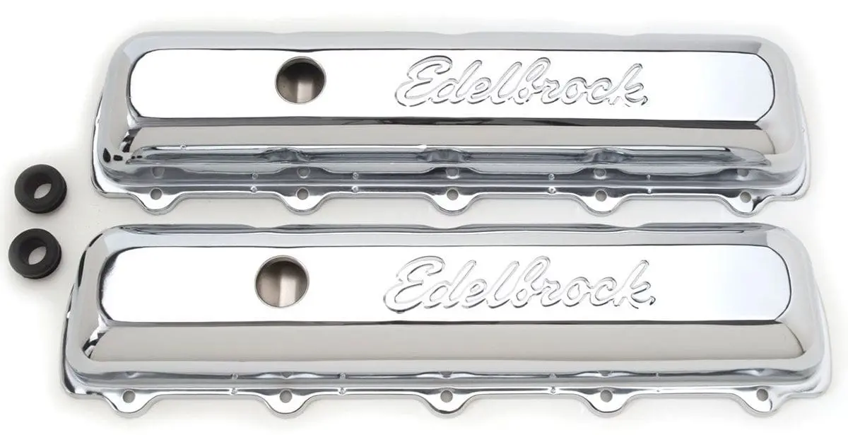 Edelbrock Ed4485 Signature Series Chrome Valve Covers 1